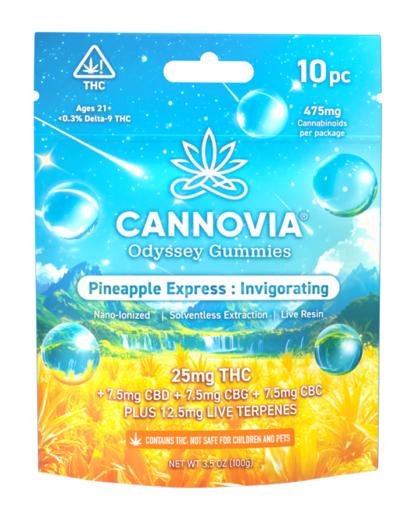 Pineapple Express 25mg gummy product rendering