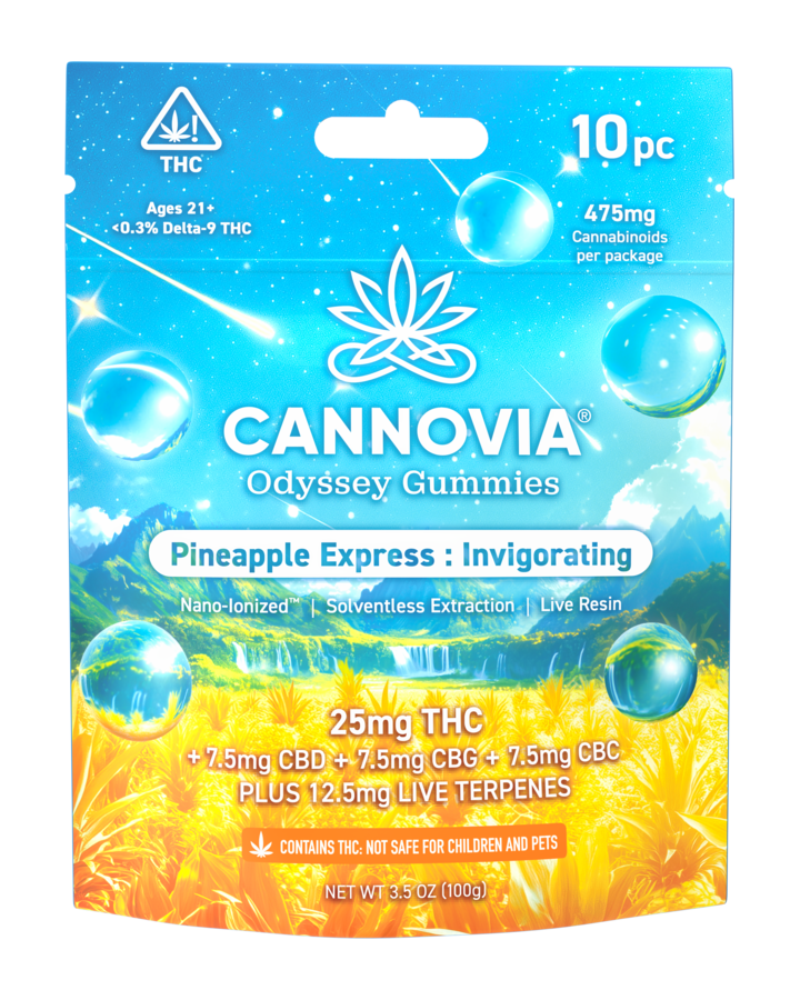 Pineapple Express 25mg gummy product rendering